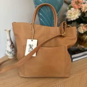 Hobo Tripp Sandstorm Pebbled Leather Purse Tote